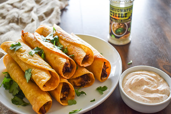 Green Chile Chicken Taquitos