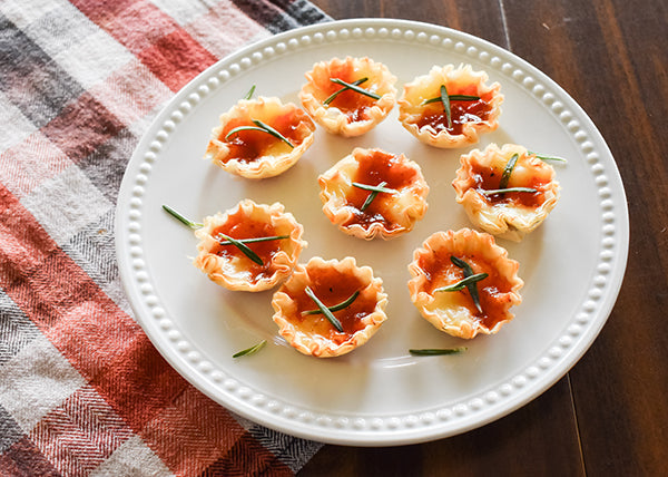 Red Pepper Jelly Brie Bites
