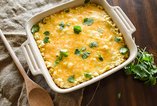 Creamy Green Chile Corn Bake