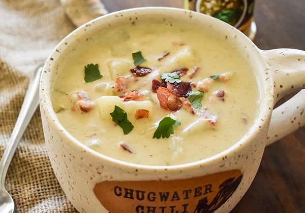 Green Chile Bacon Potato Soup