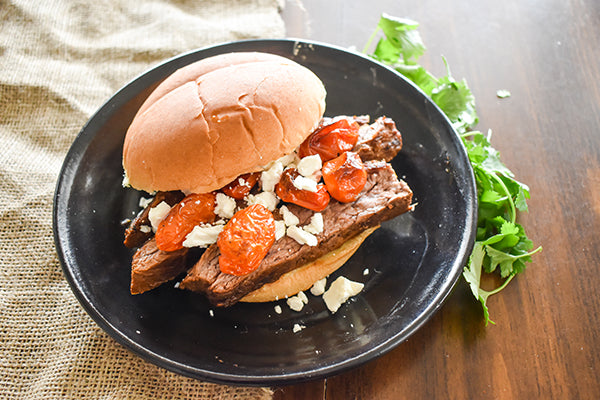 Chugwater Chili Steak Rub Flank Steak Sandwich