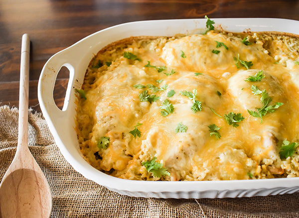 Green Chile Chicken and Rice Casserole