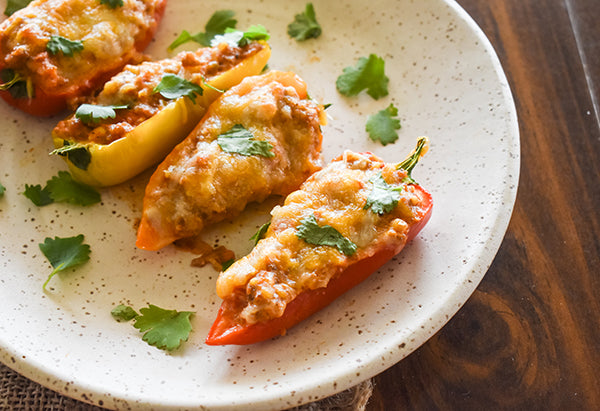 Sausage and Cream Cheese Stuffed Mini Peppers
