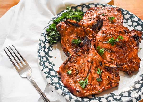 Grilled Sweet and Spicy Pork Chops