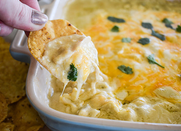Green Chile Chicken Enchilada Party Dip