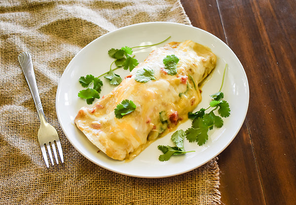 Chicken Enchiladas in Creamy Green Chile Sauce