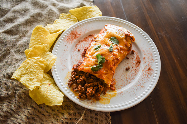 Easy Beef and Bean Enchiladas