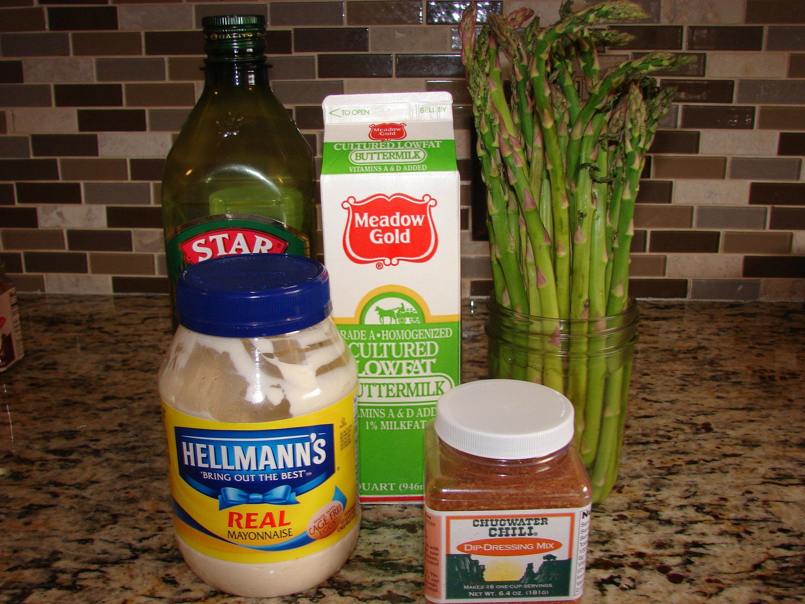 Roasted Asparagus with Creamy Southwestern Sauce