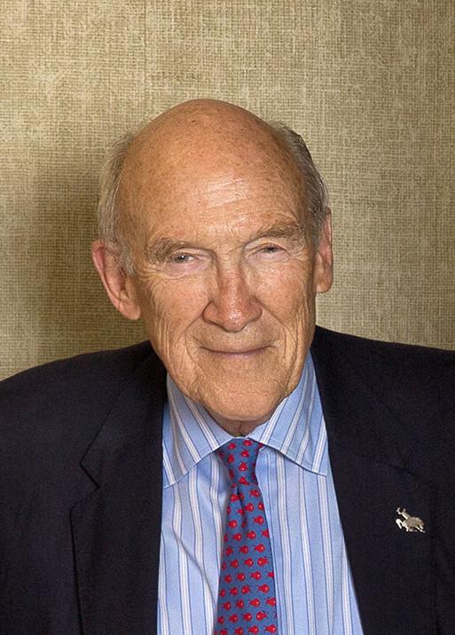 Wyoming Senator Alan Simpson talks with Chugwater Chili