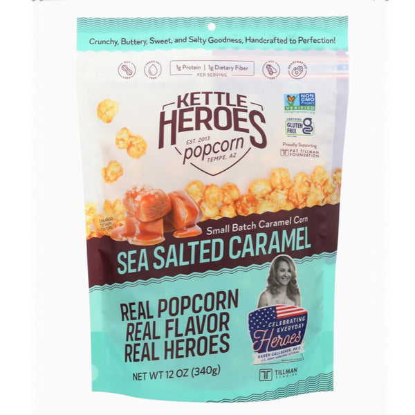 Kettle Heroes Artisan Popcorn – Sea Salted Caramel (12 oz)