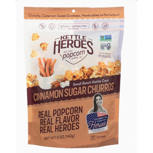 Kettle Heroes Artisan Popcorn – Cinnamon Sugar Churros (5 oz)