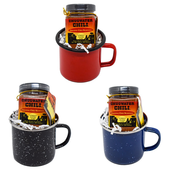 Chili with Metal Enamel Camper Cup Gift Set